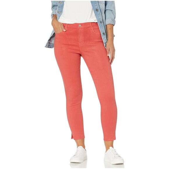 J Brand Mid Rise Super Skinny Jeans Tangerine Coral Style 811K120 Size 29 - Picture 1 of 11